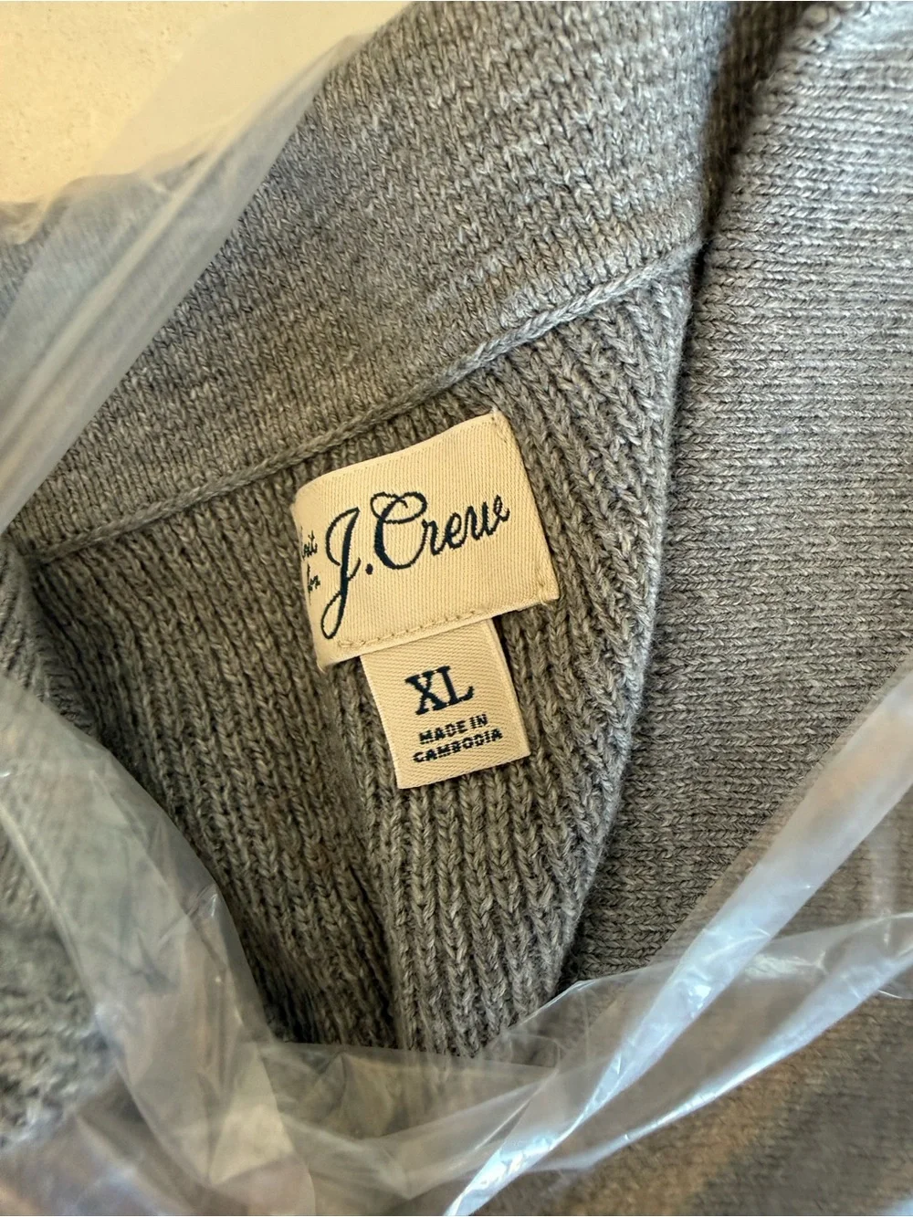 J. Crew Short-sleeve cotton waffle-knit johnny-collar sweater-polo XL NWT